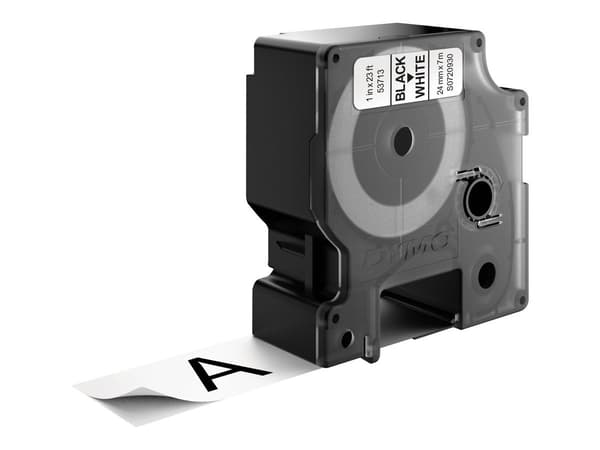 Labeltape DYMO® D1 sort på hvid 24mm x 7m