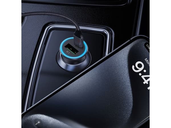 Acefast B16 95W USB-A + USB-C Car Charger - Gray