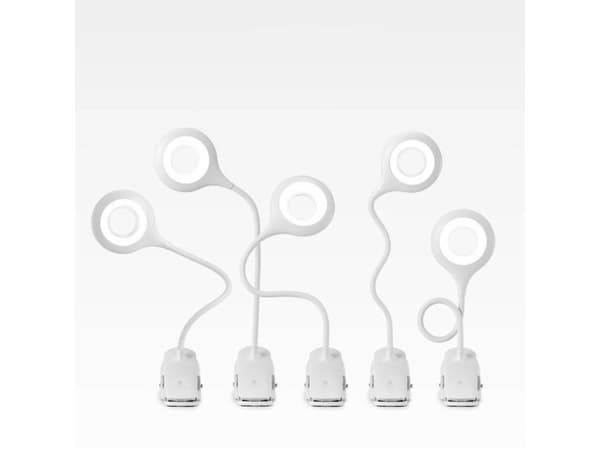 Mini Wozinsky Wireless LED Reading Lamp with Clip + USB-C Cable - White