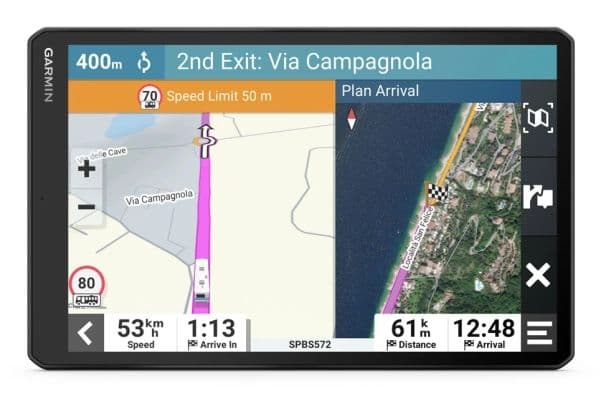 Garmin Camper 795 - Bil bredbild