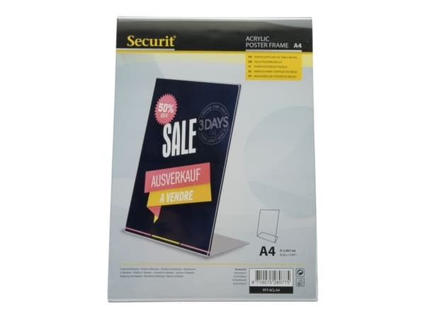 Securit® L-formad A4 ram i akryl