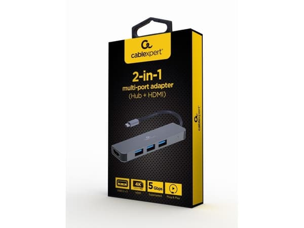 Cablexpert A-CM-COMBO2-01 - Dockningsstation - USB-C 3.2 - HDMI
