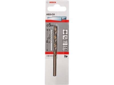 Bosch HSS-Co - Bor - bor - 5 mm - cylindrical - lengde: 86 mm
