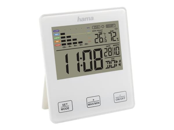 Hama TH-10 - Värmehygrometer - digital - vit