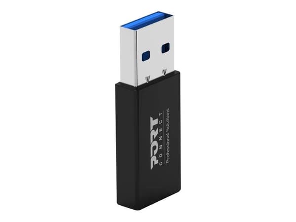 Port Designs 900154, USB-A, USB-C, musta