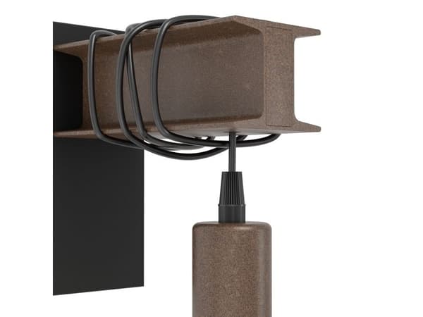 EGLO TOWNSHEND 4 vegglampe sort/rust