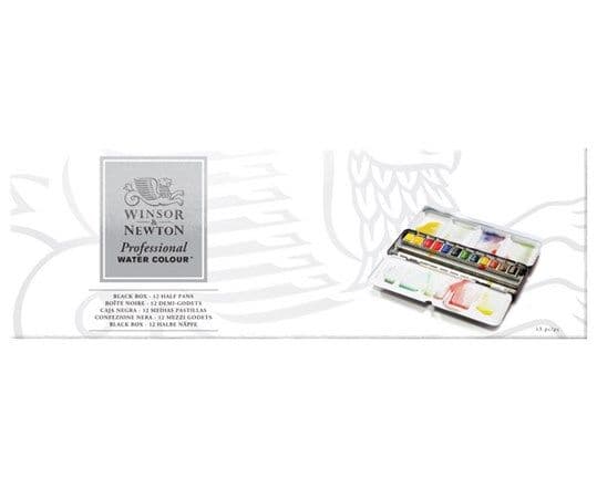 Akvarellfarger proff. 12 x 1/2 panner i boks