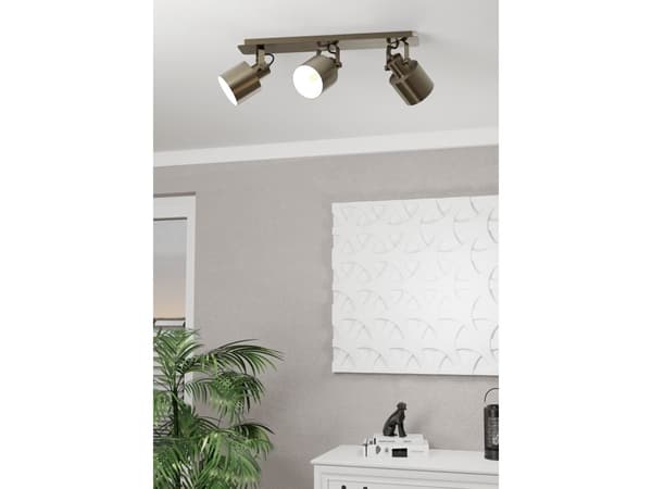 EGLO SOUTHERY spotskena 3L E27 cremeguld/vit