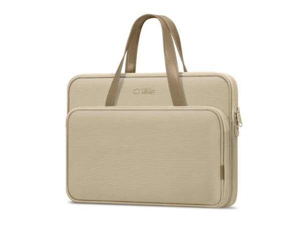 Tech-Protect bæreskål/bæremappe for 13-14" laptop - beige