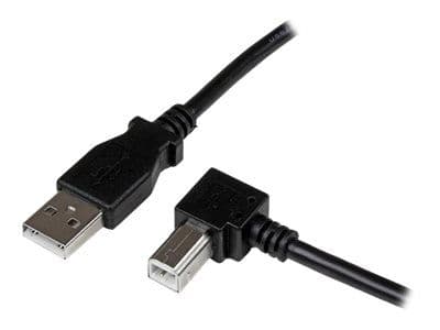 StarTech.com 2m USB 2.0 A to Right Angle B Cable Cord - 2 m USB-tulostinkaapeli - Right Angle USB B Cable - 1x USB A (M), 1x USB B (M) (USBAB2MR) -...