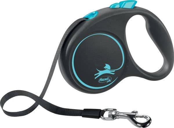 Flexi Automatisk snor Black Design S 5 m, Blå