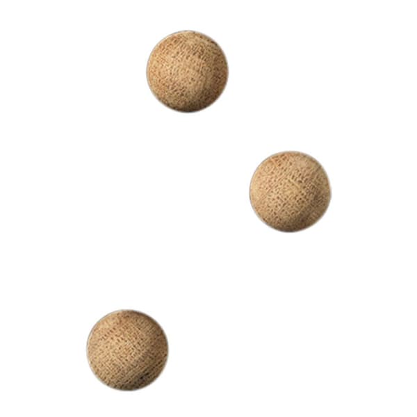 Super Stærke Magneter - kugle i egetræ Ø2 cm - (3 stk.)