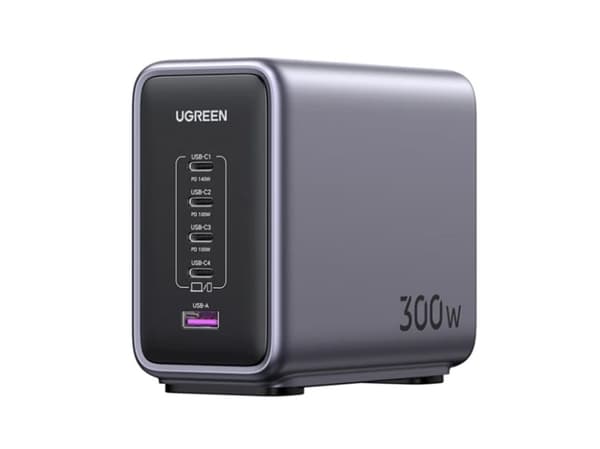Ugreen 90903B, Innendørs, AC, 2 m, Svart, Grå