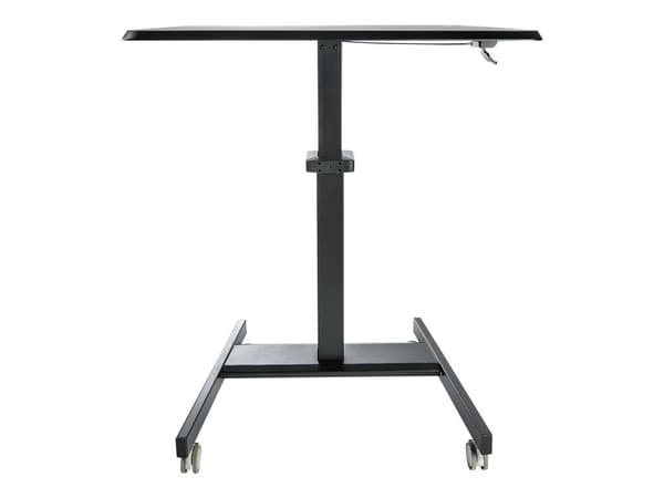 Startech Mobile Standing Desk, Portable Sit Stand Ergonomic Height Adjustable Cart on Wheels, Rolling Computer/Laptop Workstation Table with Lockin...