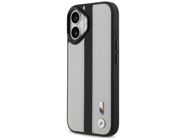 Hurtel BMW M perforert stripe-logo MagSafe-etuiet til iPhone 17 - grå