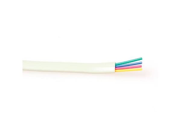 ACT Modular flatcable 4 conductors white. Conductors: 4 Modular cable 4c white 100m (TD604W)