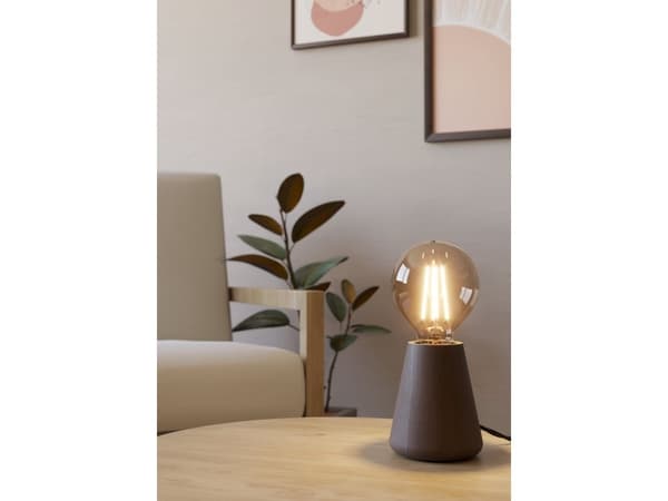 EGLO ASBY BORD H100 E27 MØRK TRÆ FSC
