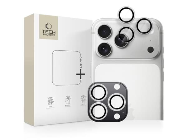 Tech-Protect kamerabeskyttelse TECH-PROTECT CAMRING FIT+ til iPhone 14 Pro/Max, 15 Pro/Max, 16 Pro/Max, 17 Pro/Max klar