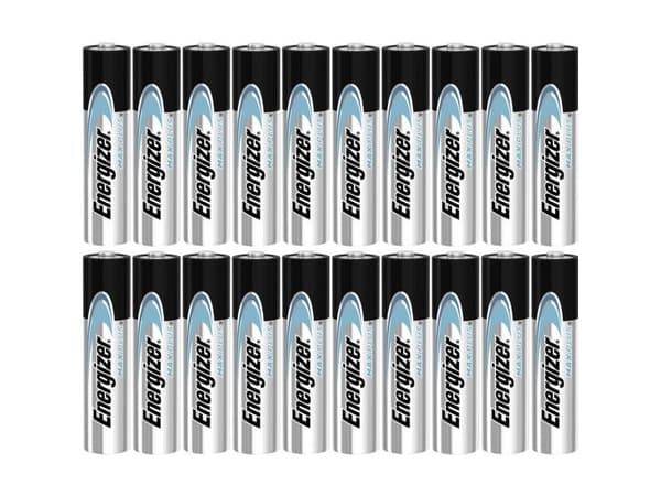 Batterier Energizer Alkaline Max Plus AAA, pakke a 20 stk.