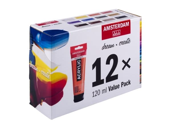 Amsterdam Standard Series akrylfärg value pack | 12 x