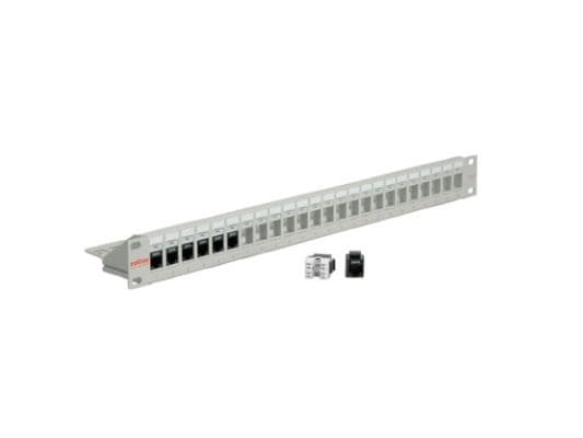 ROLINE Cat.6 19"-Keystone Patch Panel, light grey UTP, Grå, Krone LSAplus