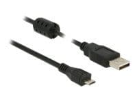 Delock - USB-kabel - USB (hann) til Micro-USB type B (hann) - USB 2.0 - 2 m - svart