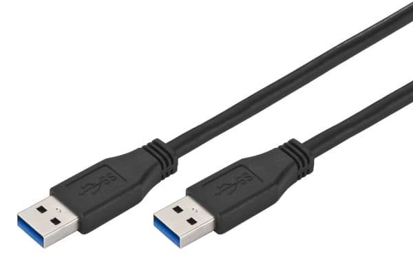Goobay USB 3.0 AA 300 HiSpeed, 3m, 3 m, USB A, USB A, Hankjønn/hankjønn, Sort