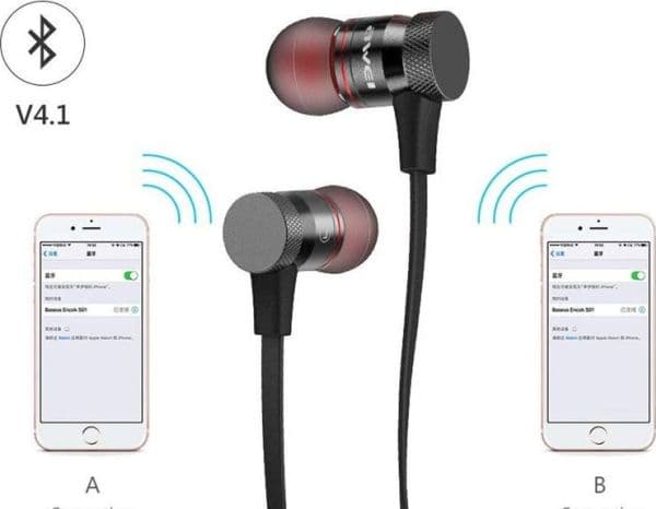 AWEI Bluetooth-urheilukuulokkeet A847BL musta/musta