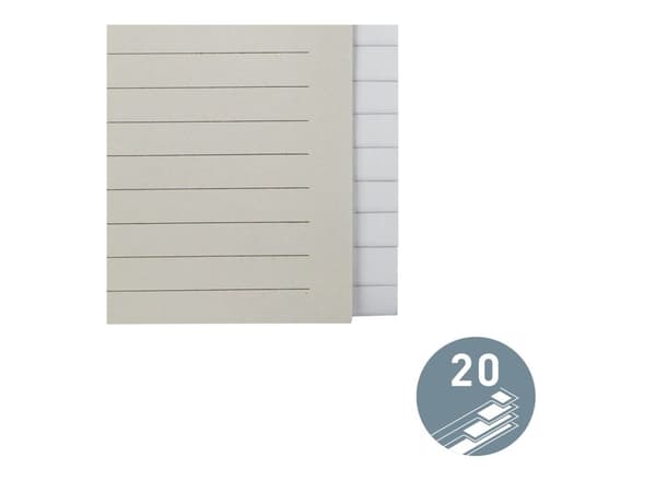 Leitz - Osat - 20 osaa - A4 Plus (210 x 330 mm) - harmaa