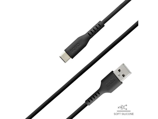 SBS TECABLEMICROC15K USB-A til USB-C-kabel 1,5 m - Svart