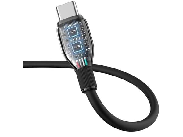 Baseus USB-C - USB-C 1,2 m USB-kaapeli Musta (6932172650223)