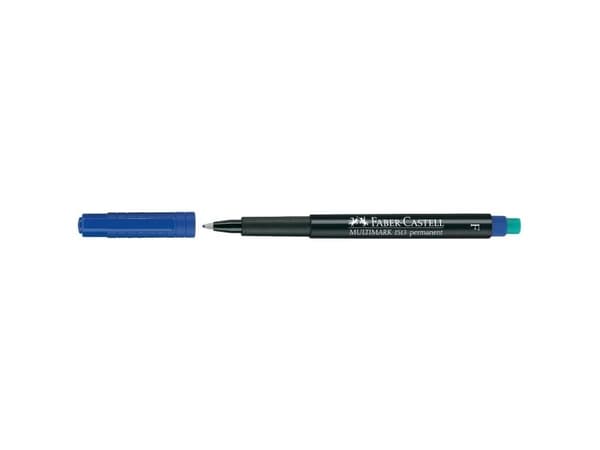 Permanentmarker faber-castell, multi, fine, blå