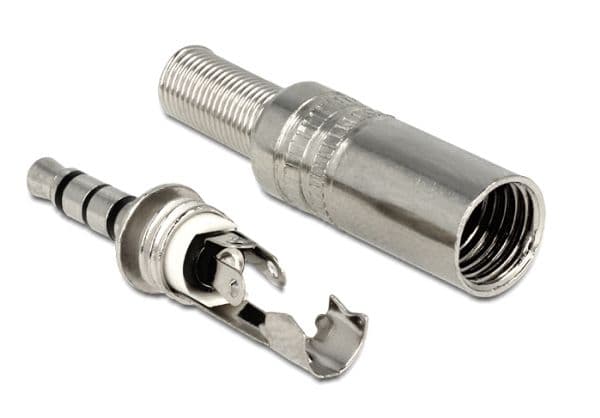 DeLOCK 65546, 3.5 mm, Hopea, Metalli