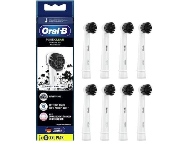 Oral-B tandborsthuvuden Active Charcoal, 8 st