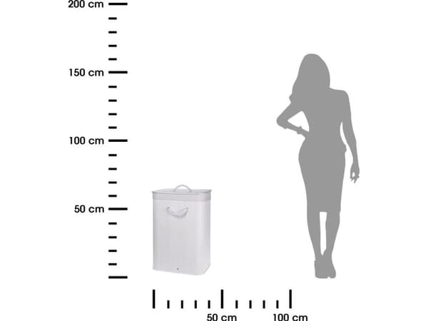 Storage Solutions tvättkorg i bambu med NATURAL-lock, 60 l