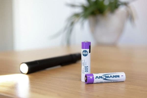 ANSMANN oppladbare Li-ion-batterier Micro AAA type 500 (min. 400 mAh) 4-pakning