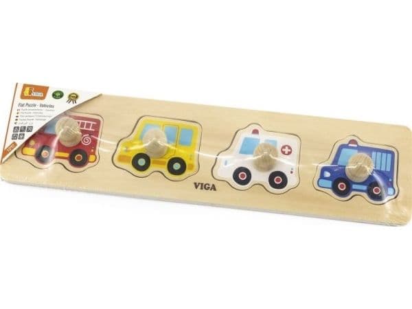 Viga 44535 First puzzle med håndtak – biler