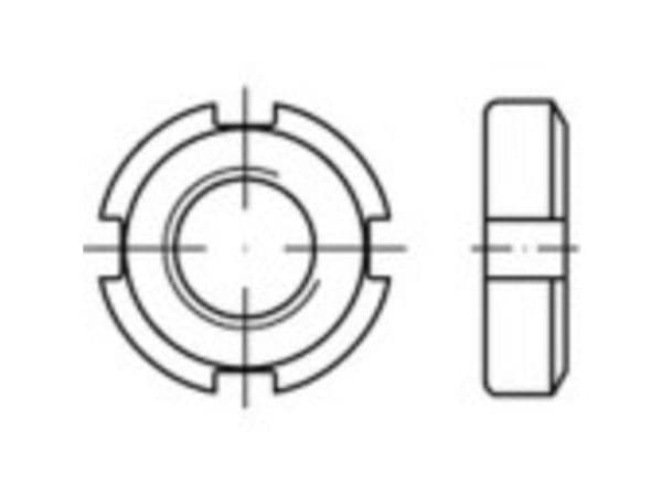 TOOLCRAFT låsmuttrar M26 DIN 70852 stål (10 st)