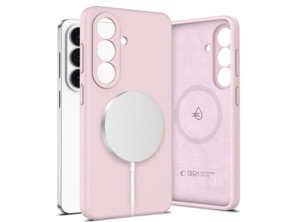 Tech-Protect Silicone MagSafe Case for Samsung Galaxy S26 - Pink