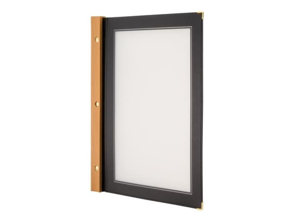 Securit® A4 WOOD menuomslag i sort