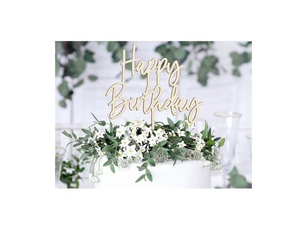 Happy Birthday top pynt