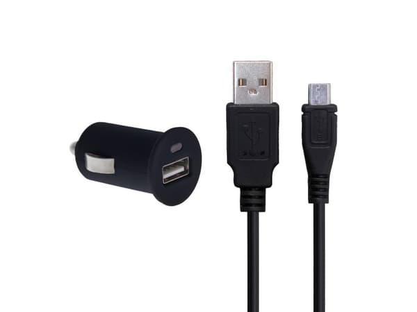 12V MicroUSB Charger Black