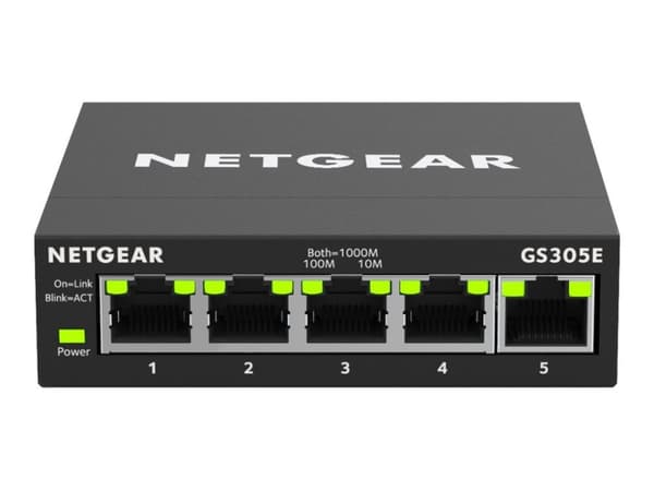 NETGEAR Plus GS305E - Switch - smart - 5 x 10/100/1000