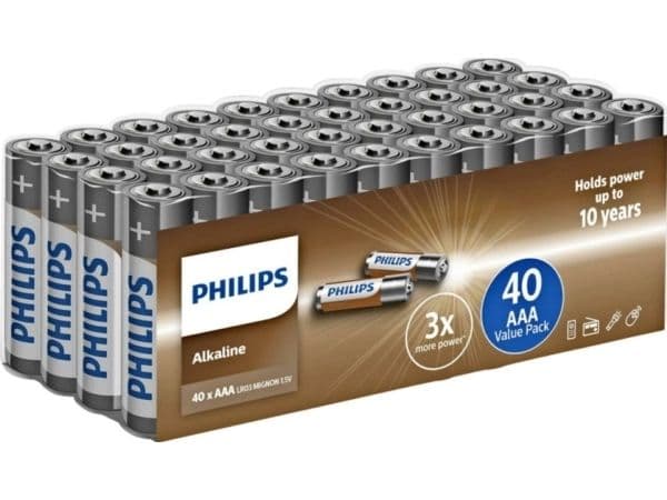 Philips AAA alkaliparistot - 40 kpl