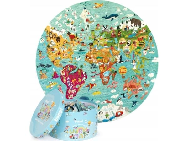 Teka Puzzle okr±głe 150 Mapa ¶wiata