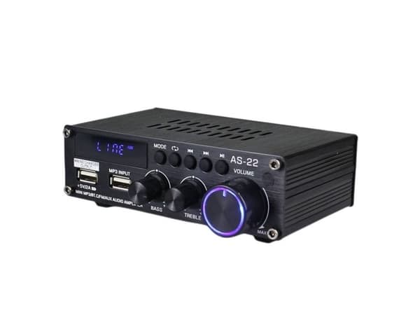 Blitzwolf AS-22 lydforsterker 45W Bluetooth 5.0 USB + fjernkontroll (sort)