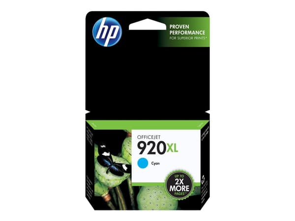 HP 920XL - Lång livslängd - cyan - original - bläckpatron - för Officejet 6500, 6500 E709a, 6500 E709c, 6500A, 6500A E710a, 7500A