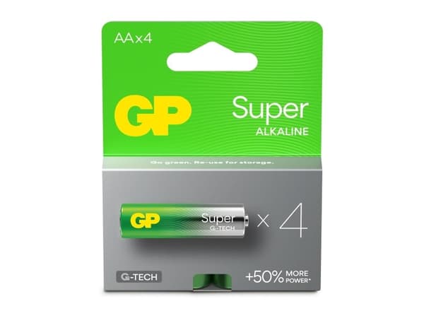 GP Super Alkaline AA-batteri 15A/LR6 4-pak