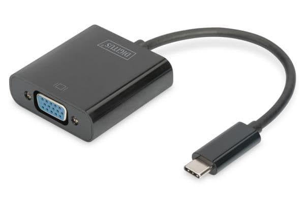 DIGITUS - Extern videoadapter - USB-C 3.1 - VGA - svart