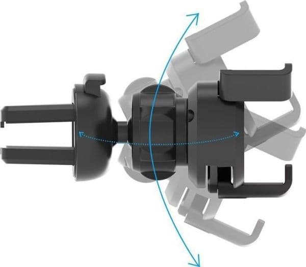Gravity smartphonestativ for bil til luftventil med luftfrisker sølv (YC06)